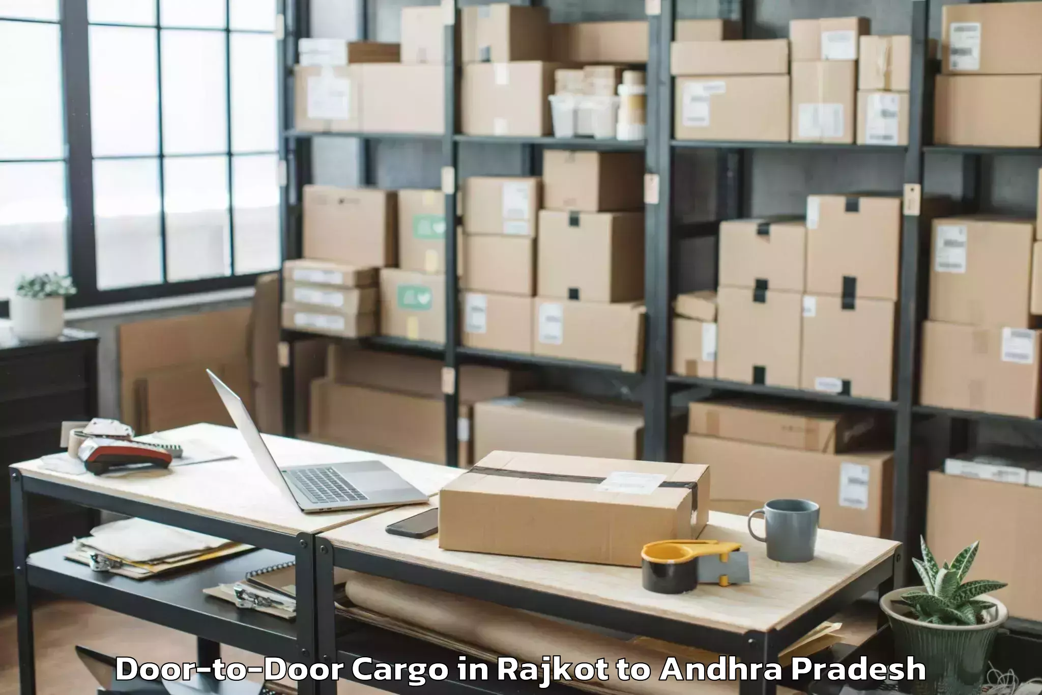 Efficient Rajkot to Vadlapudi Door To Door Cargo